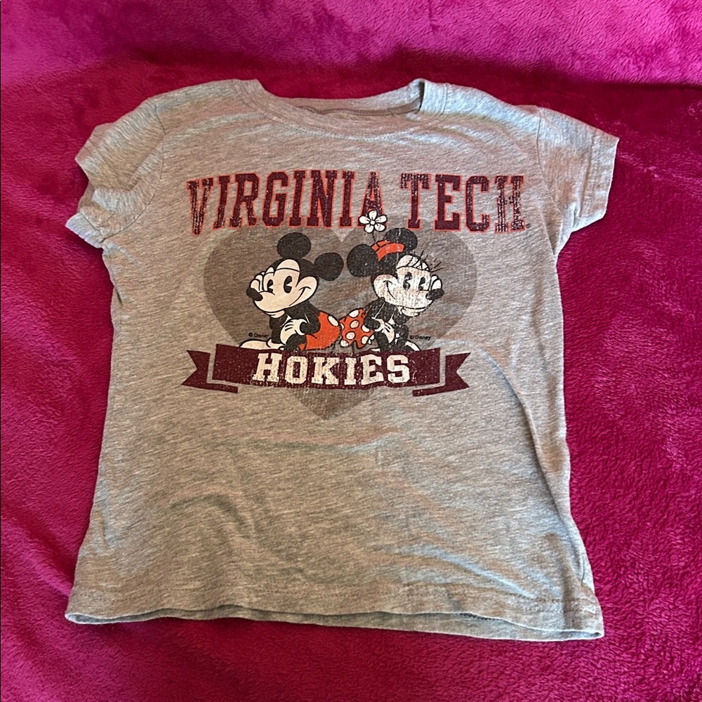 Soffe Gray Virginia Tech Kids T-Shirt with Characters